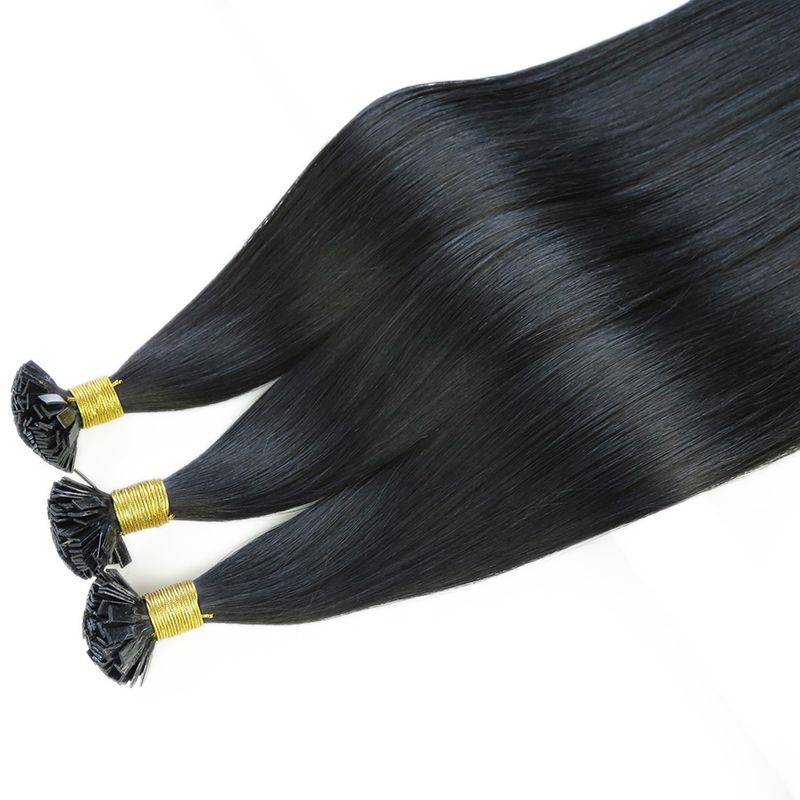 Wholesale High Quality Remy Virgin Flat Tip Hair Extensions Double Drawn Keratin Flat Tip Hair Extension Human Hair